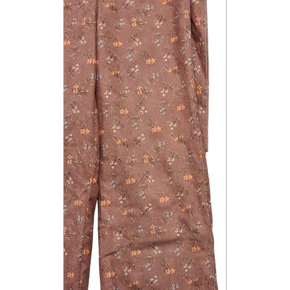 Tach Clothing Womens XS Cordouroy Pants Tie Front Wide Leg Floral Print - Picture 6 of 8